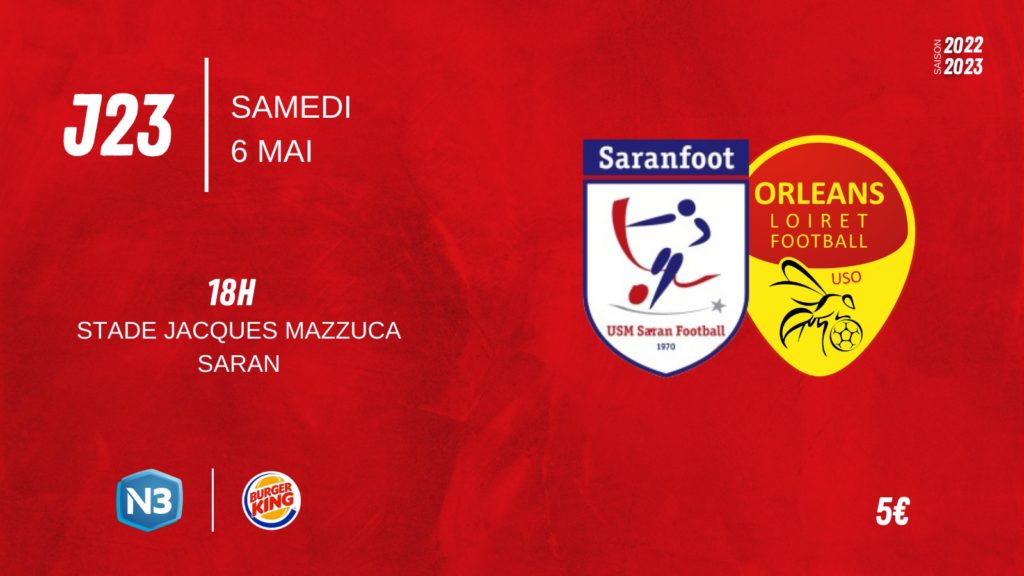 Affiche match N (national 3) de l'USM Saran Foot